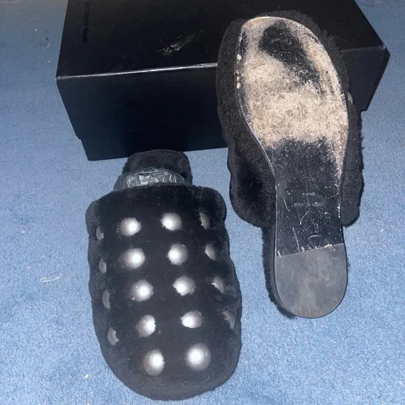 Fur studded mules - Picture 4 of 10